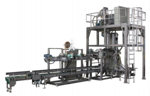 Bottom filling type fine powder degassing automatic packaging machine