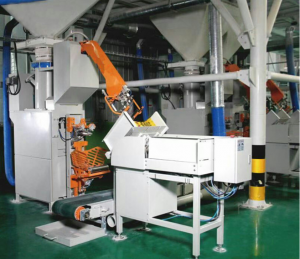 Automaiic valve bagging system, valve bag automatic bagging machine, automatic valve bag filler