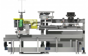 Automatic conveying and sewing machine, manual bagging and auto conveying&sewing machine