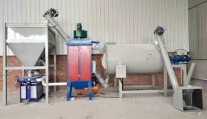 Dry mortar mixer plant production line cement mixer ceramic tile adhesive making machine equipment