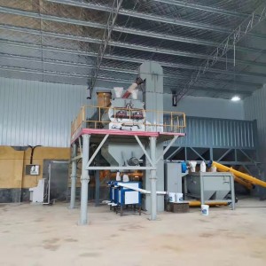 Dry mortar mixer plant production line cement mixer ceramic tile adhesive making machine equipment