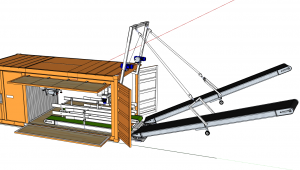 Fertilizer movable container packing system containerized mobile weighing and bagging unit machine for Dock