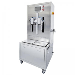 Semi automatic net weight based liquid filling machine,100g-25kg Weighing Capacity