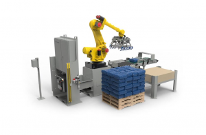 China Robot Arm Bag Palletizer Machine 25kg Boxes Industrial Palletizing Robot