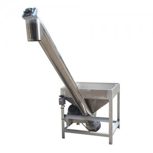 Inclined Screw Conveyor With Hopper Vibrating Auger Feeding Machine System